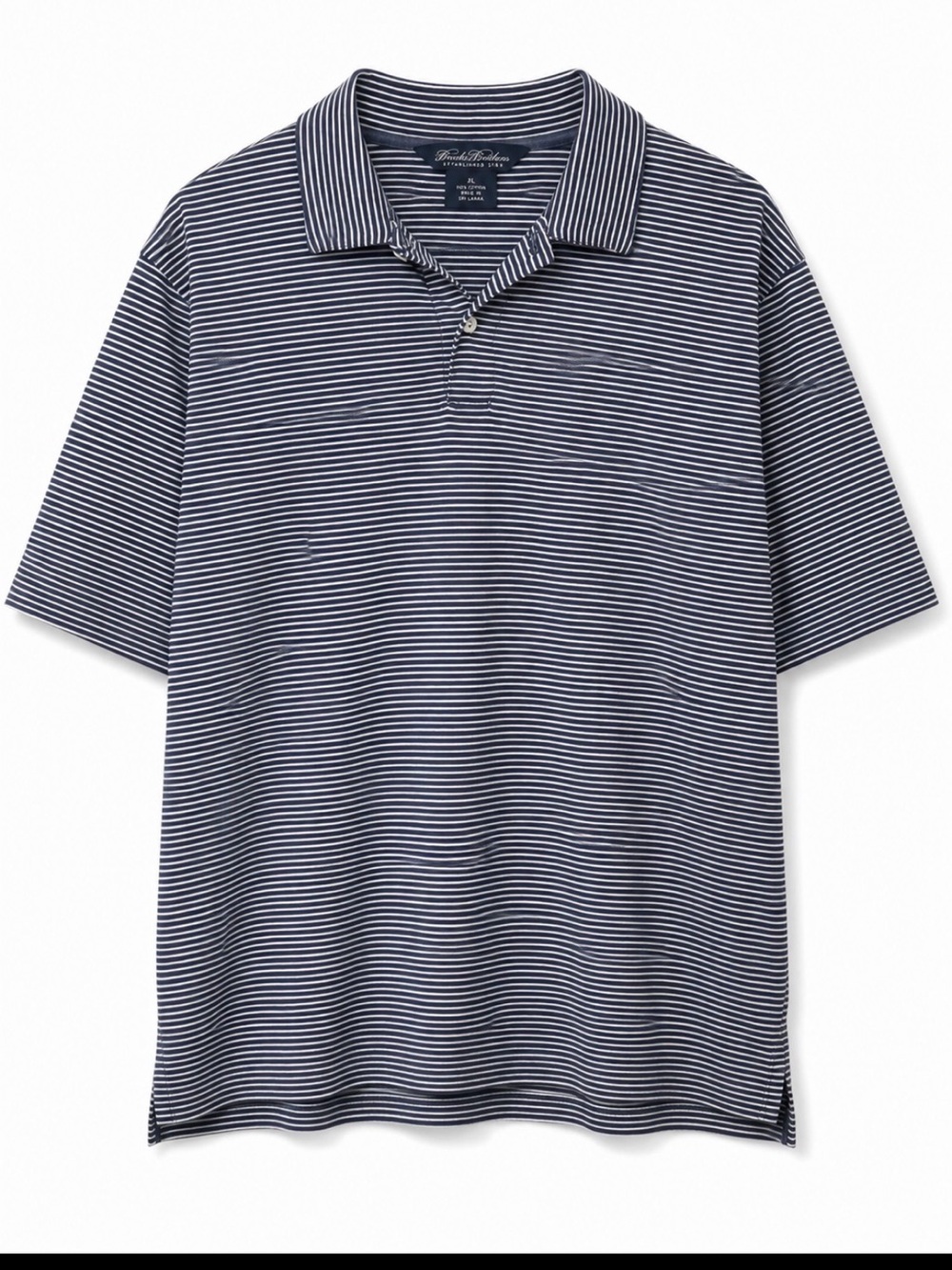 Brook’s Brothers Navy & White Stripe Polo Shirt XL